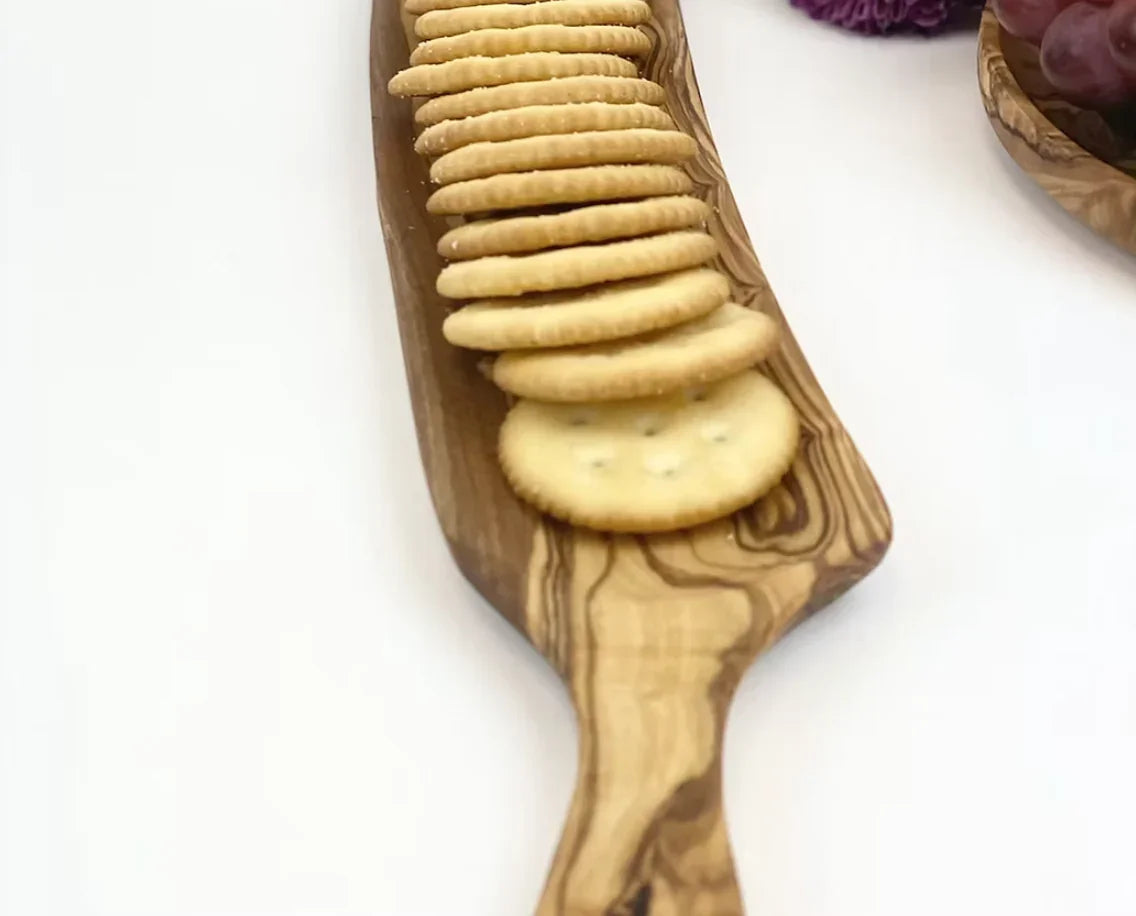 Natural Olivewood Cracker Tray - Marcel’s Culinary Experience