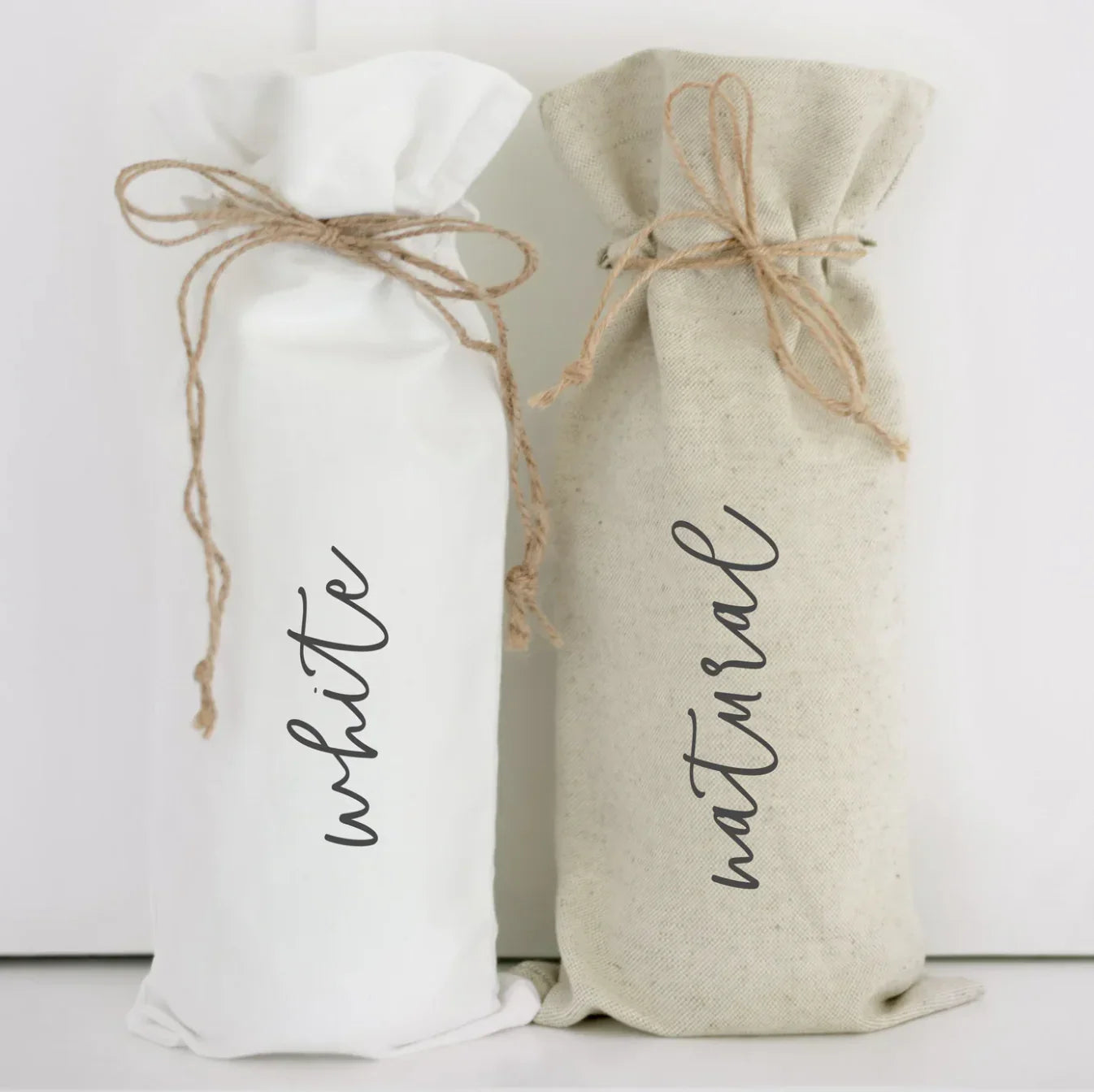 Mr. & Mrs. Wine Bag - White - Marcel’s Culinary Experience