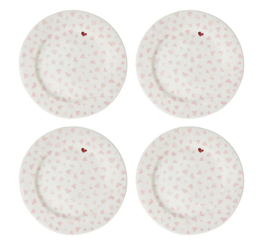 Juliska Love You More Dessert/Salad Plate Set/4 - Pink - Marcel’s Culinary Experience