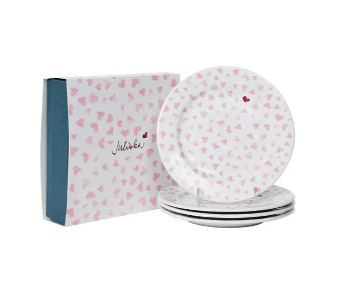 Juliska Love You More Dessert/Salad Plate Set/4 - Pink - Marcel’s Culinary Experience