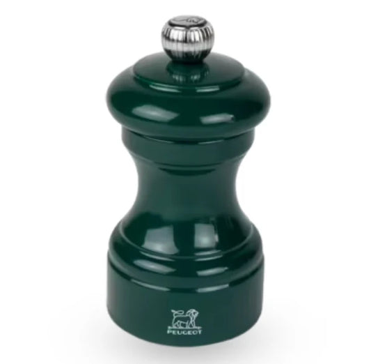 Peugeot Bistro Manual Pepper Mill in Forest Green Gloss Painted Wood - 4"