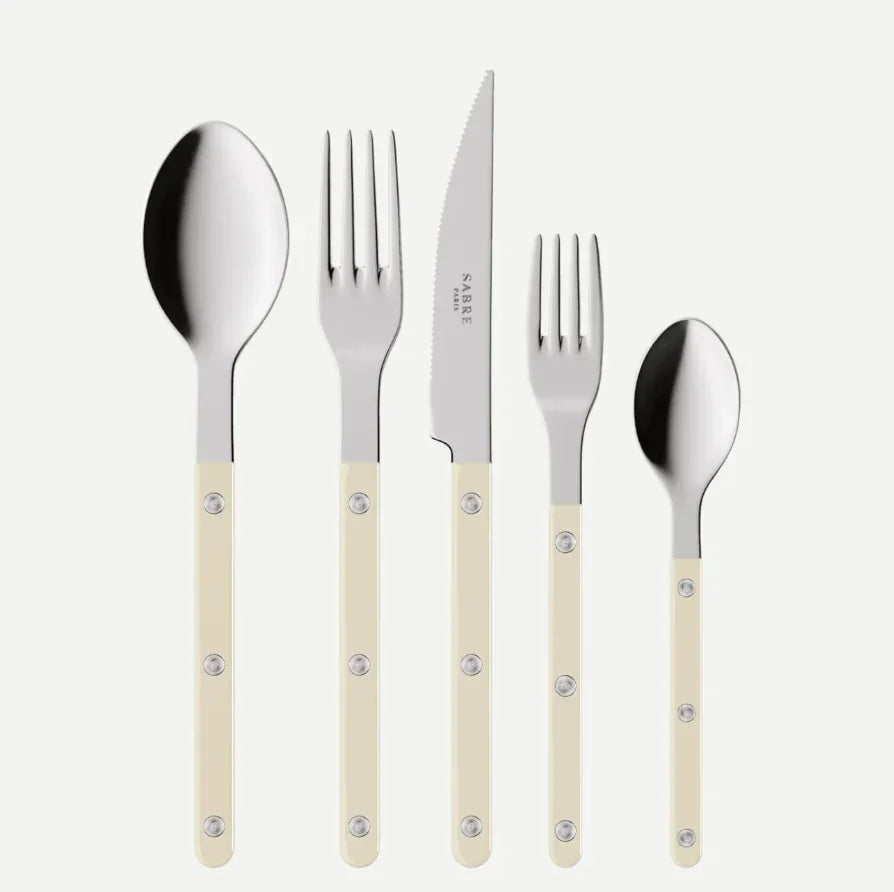Sabre Bistrot Solid, Ivory 5 pieces cutlery set - Marcel’s Culinary Experience
