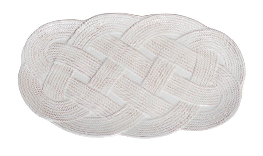 Juliska Le Panier Mystic Knot 15" Hostess Tray - Whitewash - Marcel’s Culinary Experience