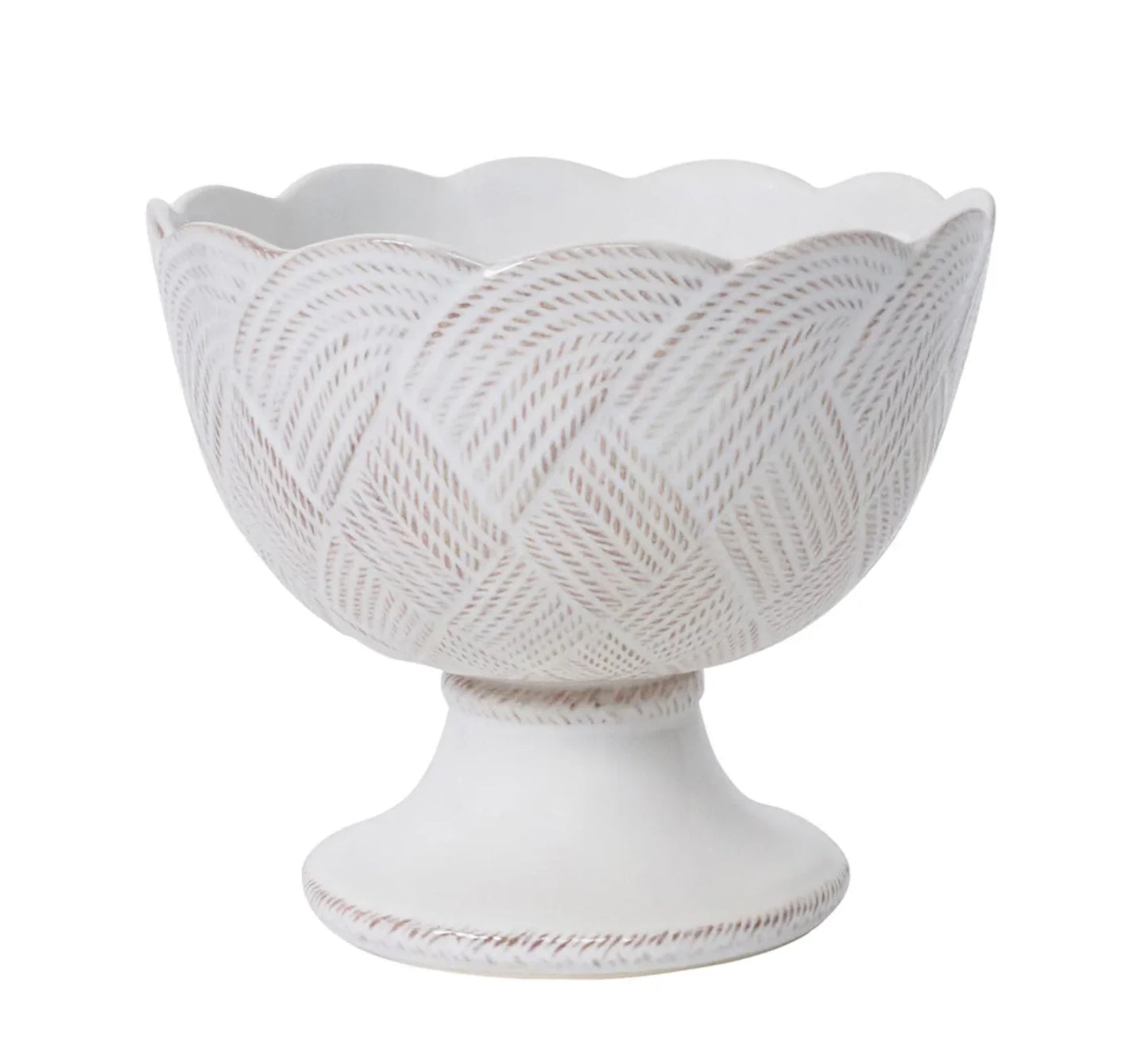 Juliska Le Panier Mystic Knot Footed Bowl - Whitewash - Marcel’s Culinary Experience