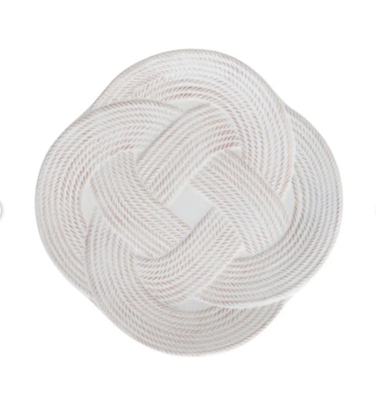 Juliska Le Panier Mystic Knot Dessert/Salad Plate - Whitewash - Marcel’s Culinary Experience