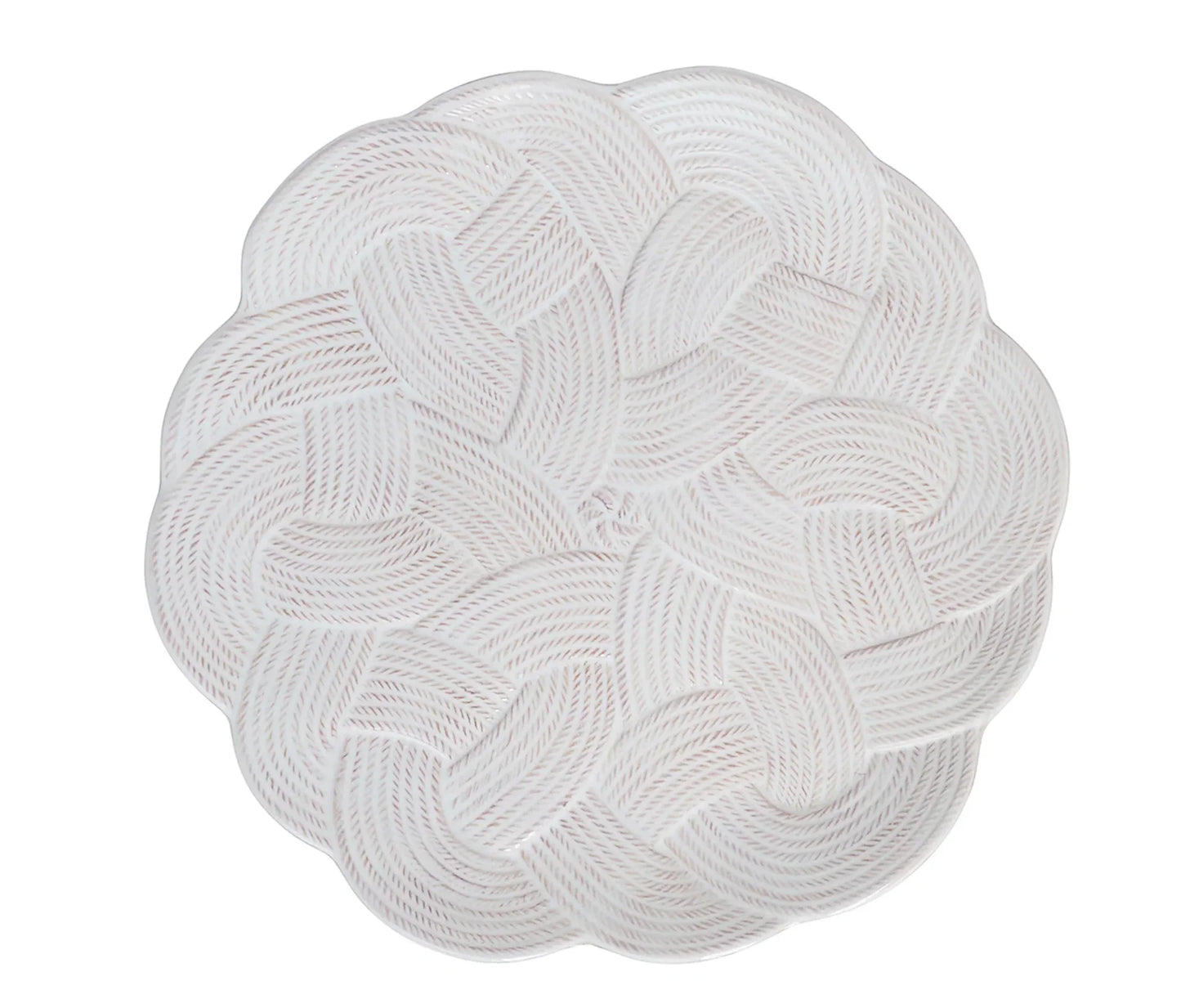 Juliska Le Panier Mystic Knot Charger/Platter - Whitewash - Marcel’s Culinary Experience