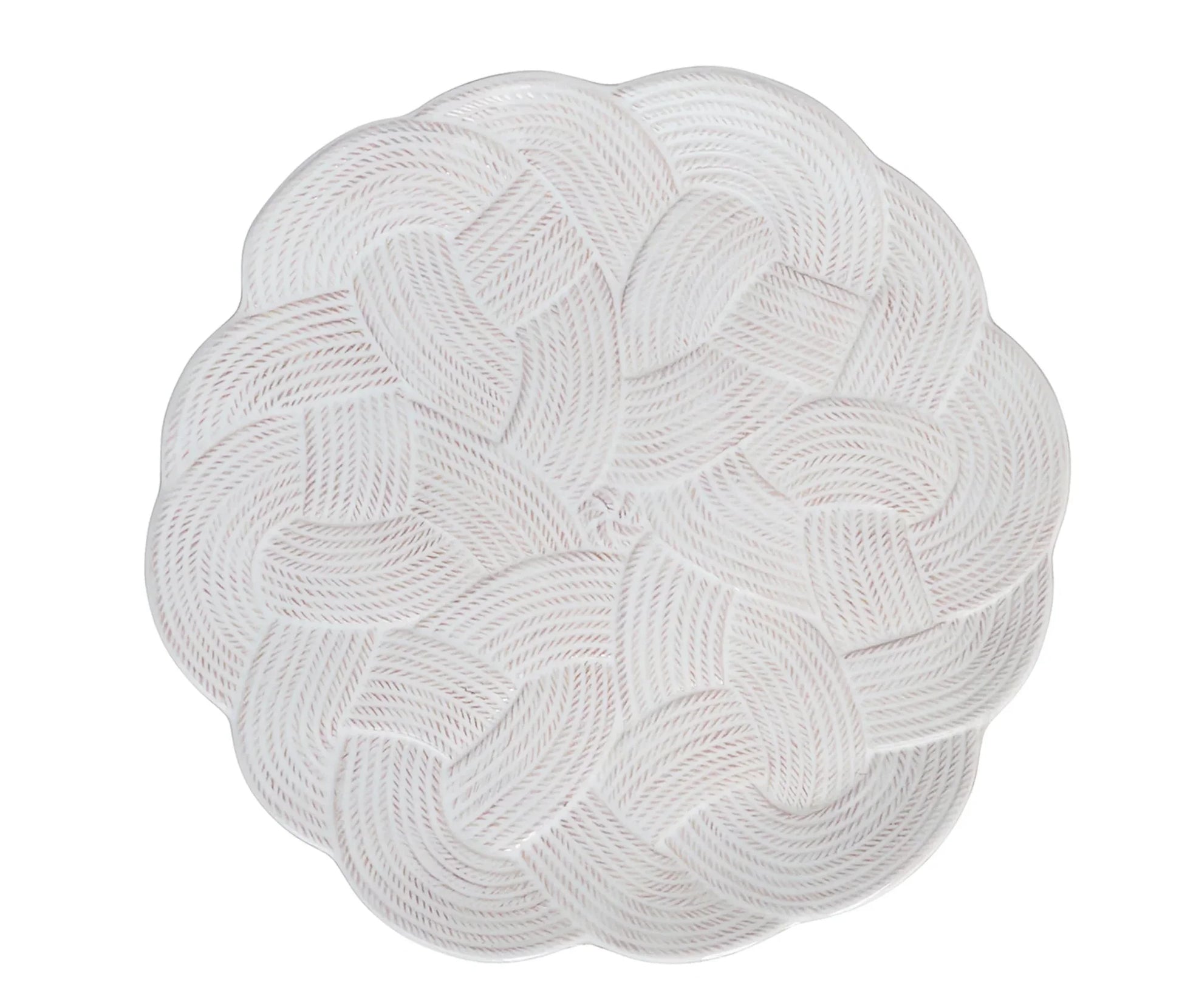 Juliska Le Panier Mystic Knot Charger/Platter - Whitewash - Marcel’s Culinary Experience
