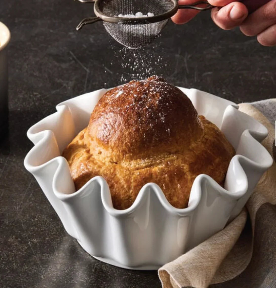 Le Creuset Ruffle Brioche Dish - White - Marcel’s Culinary Experience