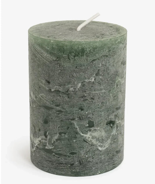 Simon Pearce Rasteli Hunter Green Pillar Candle 2x3 - Marcel’s Culinary Experience