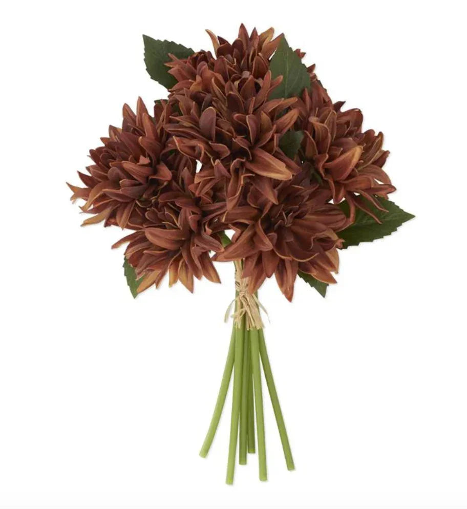 Light Brown Real Touch Mum Bundle (6 Stems) - 12" - Marcel’s Culinary Experience