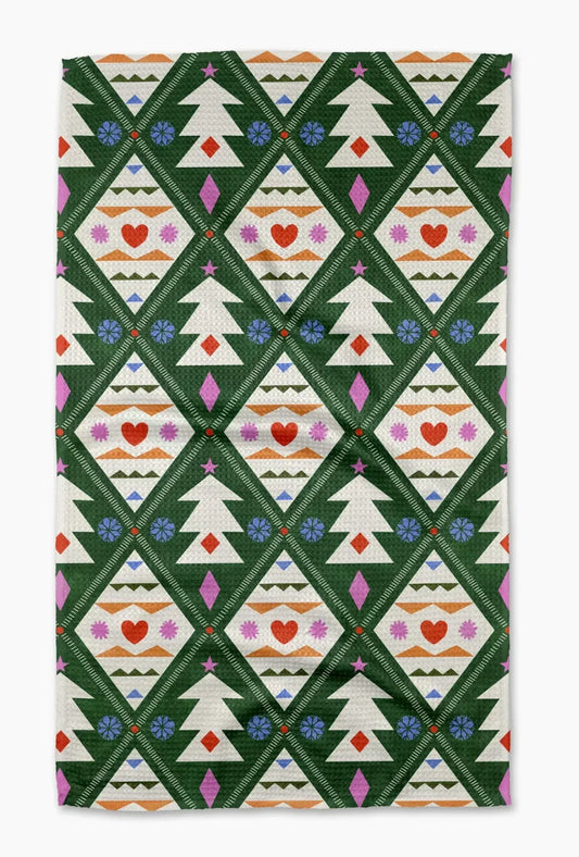 Geometry Nordic Christmas Tea Towel - Marcel’s Culinary Experience