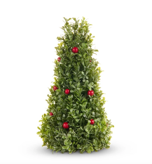 Iced Cedar and Berry Tree 12"