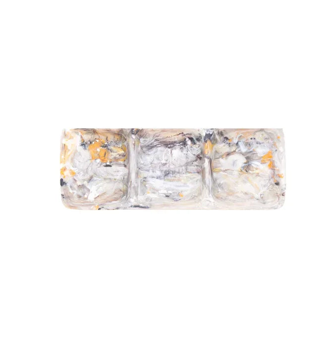 Nashi Home Three Part Tray Medium - Mocha Swirl