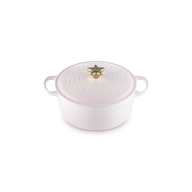 Le Creuset Noël Collection Holiday Tree Signature Round Dutch Oven with Gold Star Knob