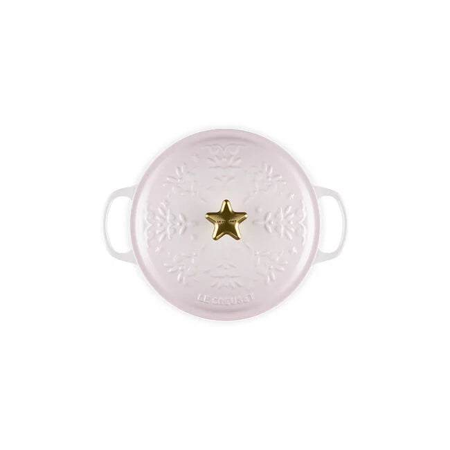 Le Creuset Noël Collection Holiday Tree Signature Round Dutch Oven with Gold Star Knob