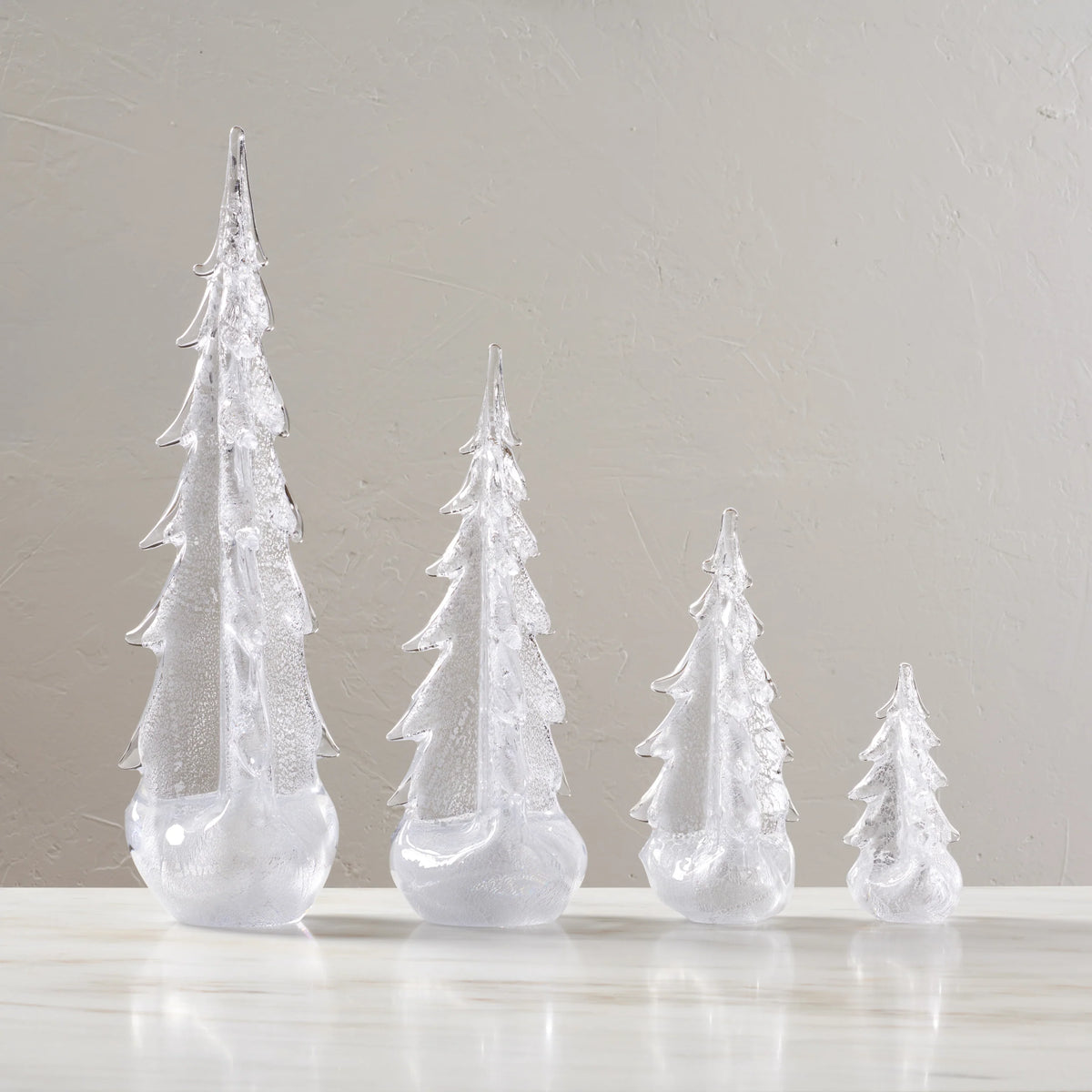Simon Pearce Silver Leaf Glass Evergreen, 10 in.