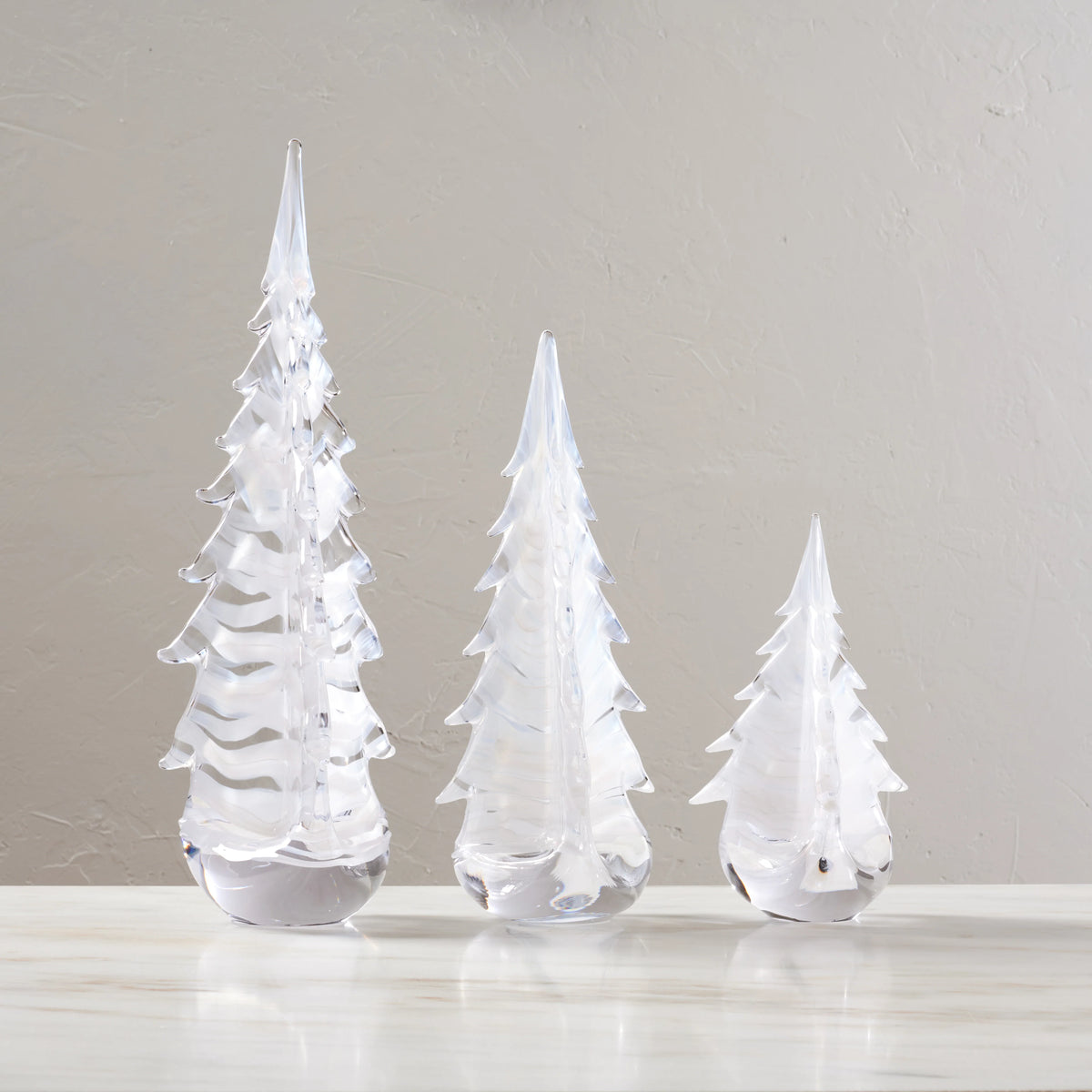Simon Pearce Snowdrift Glass Evergreen, 18 in.