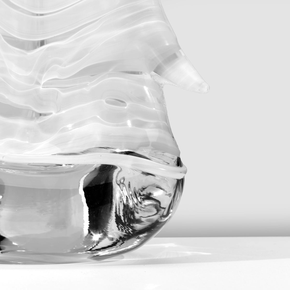 Simon Pearce Snowdrift Glass Evergreen, 18 in.