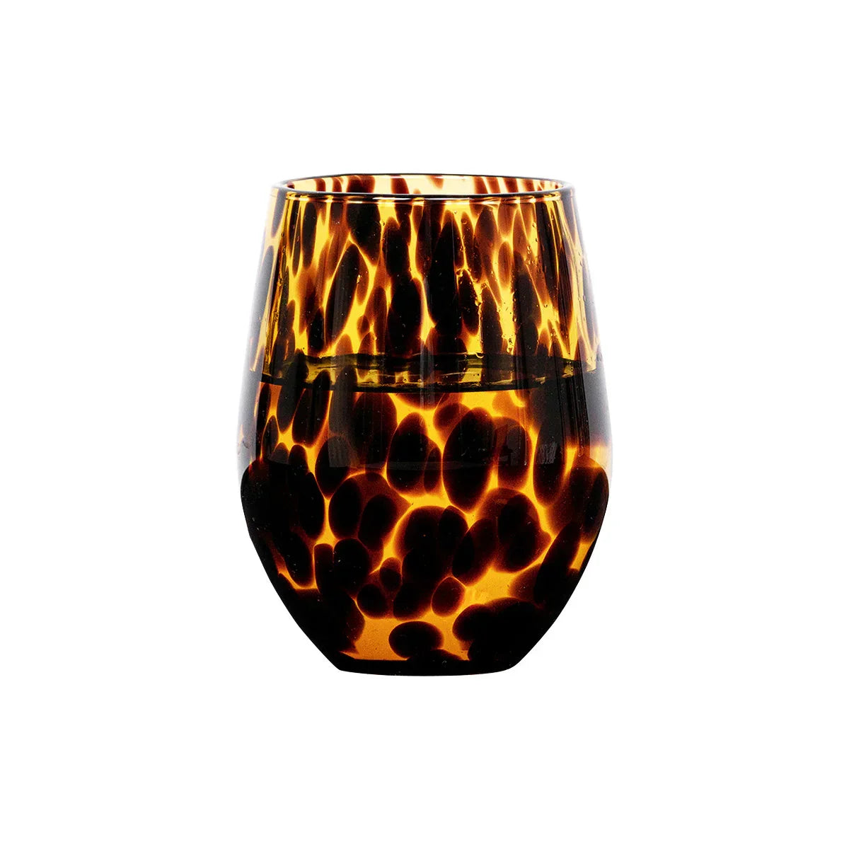 Juliska Puro Stemless Wine Glass - Tortoiseshell