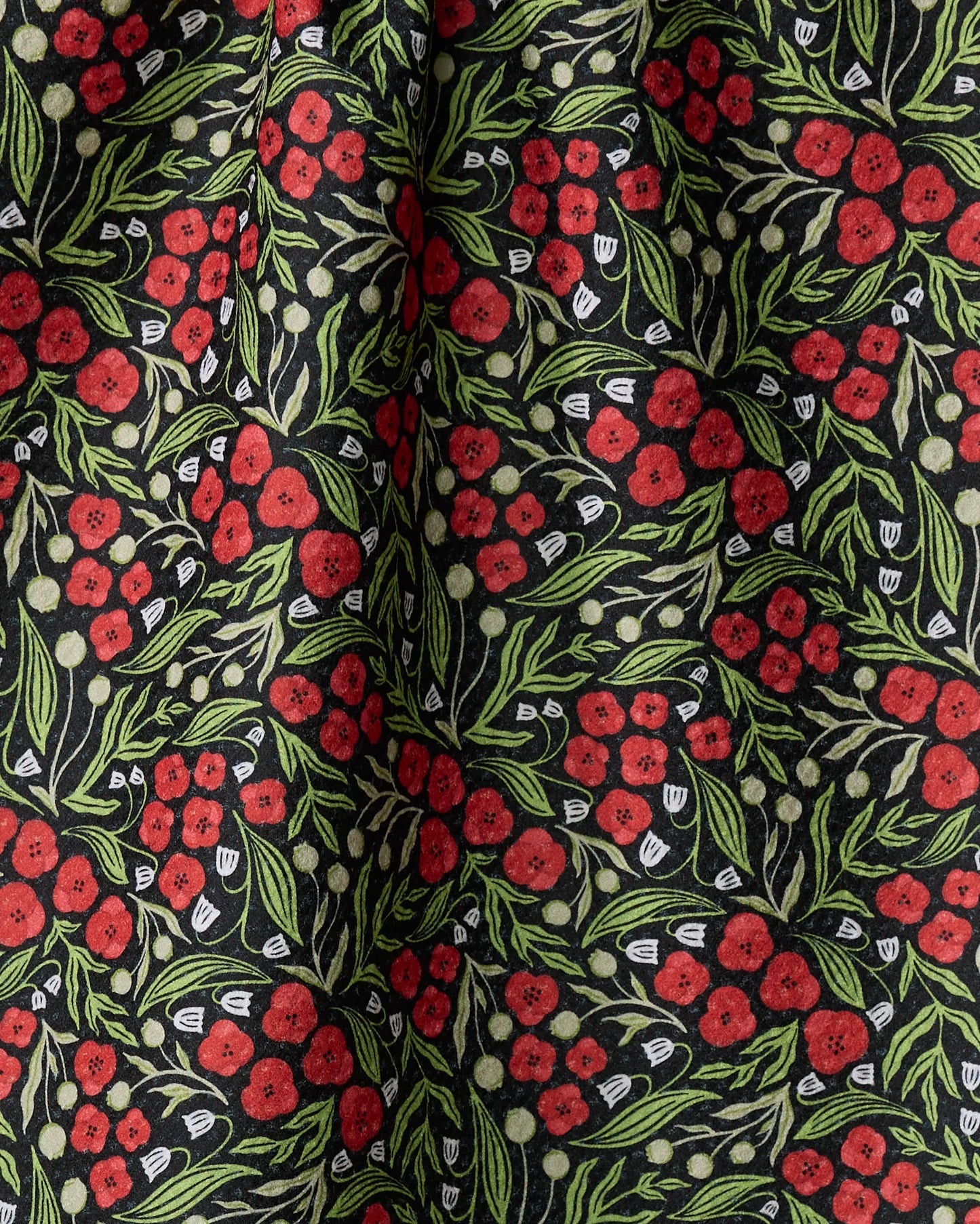 Geometry  Flowing Poppies Tea Towel