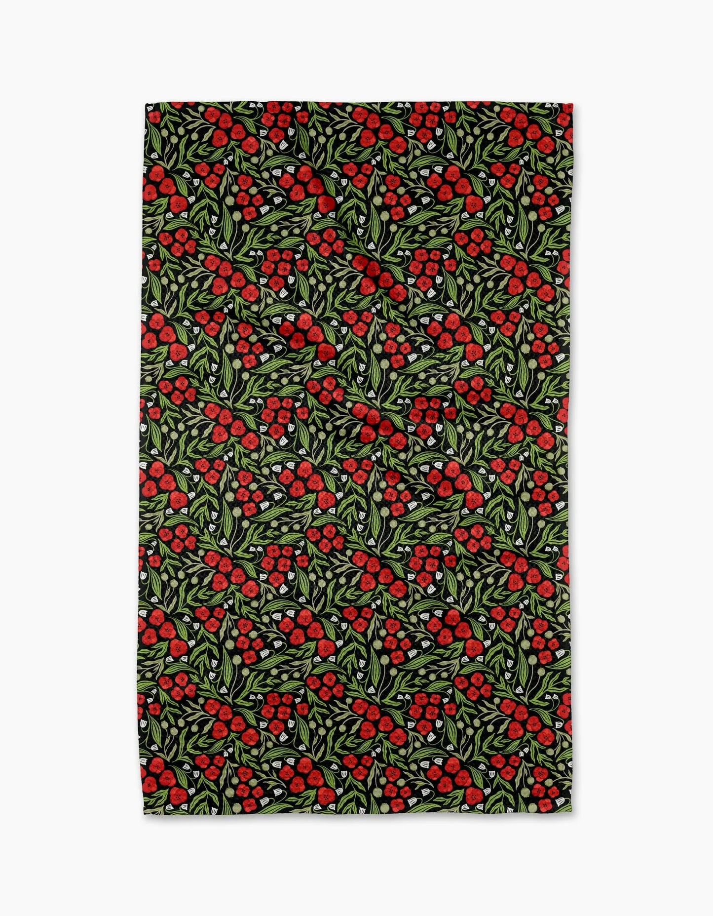 Geometry  Flowing Poppies Tea Towel