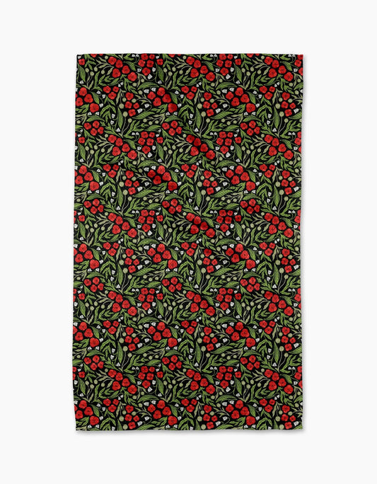 Geometry  Flowing Poppies Tea Towel