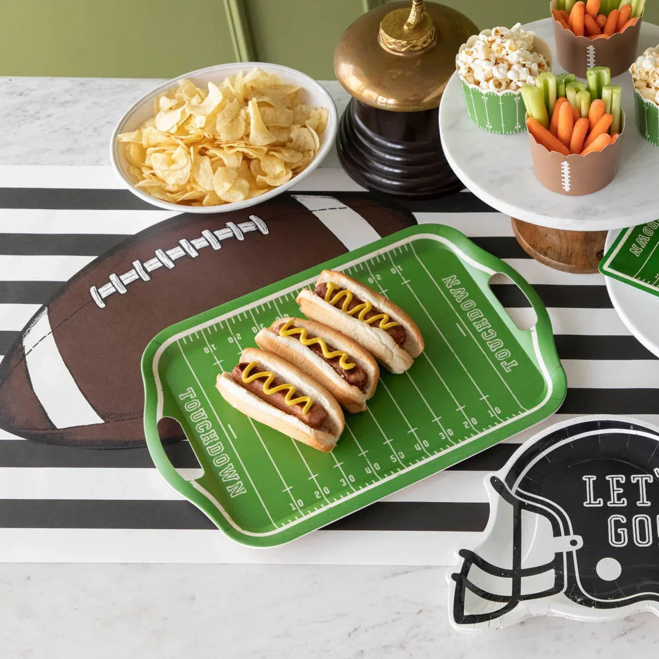 Hester and Cook Die-cut Football Placemat - Marcel’s Culinary Experience