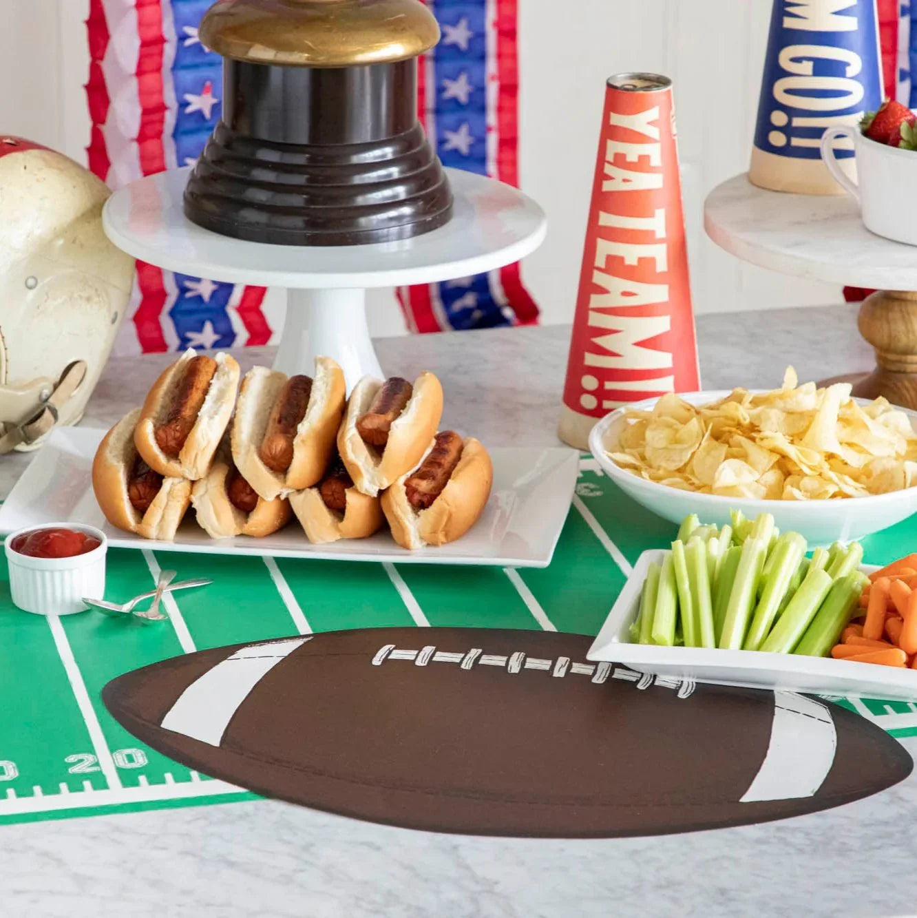 Hester and Cook Die-cut Football Placemat - Marcel’s Culinary Experience