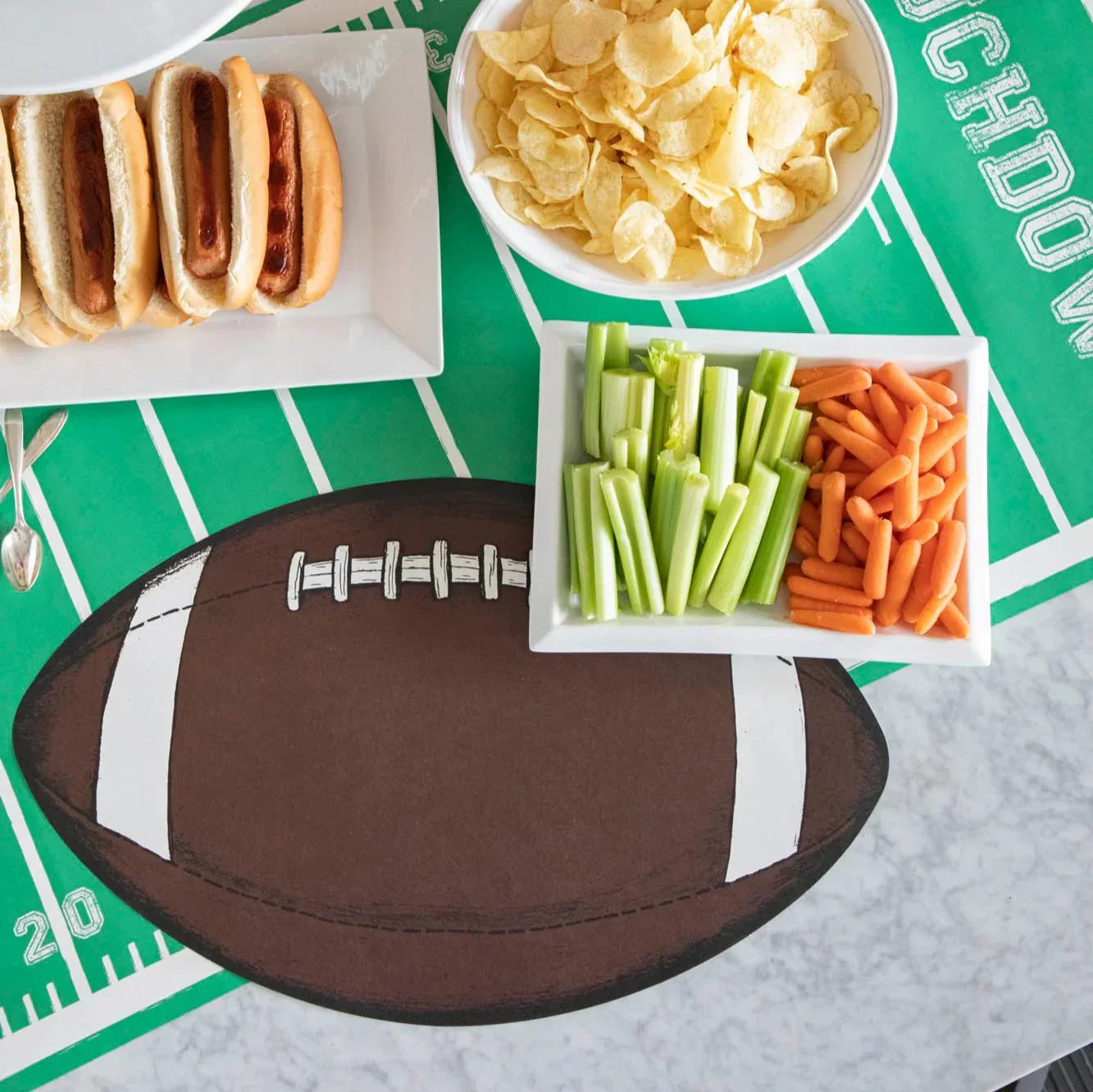 Hester and Cook Die-cut Football Placemat - Marcel’s Culinary Experience