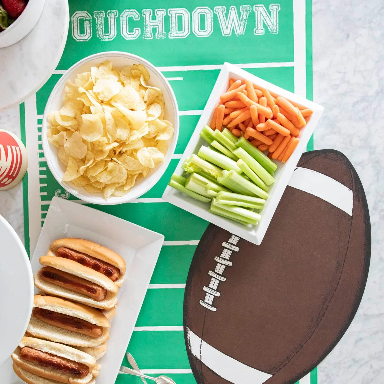 Hester and Cook Die-cut Football Placemat - Marcel’s Culinary Experience