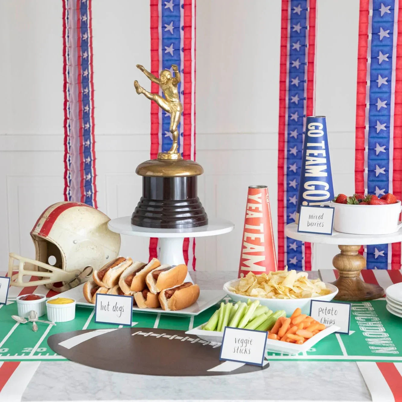Hester and Cook Die-cut Football Placemat - Marcel’s Culinary Experience