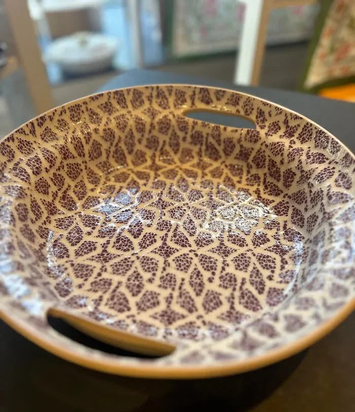 Terrafirma Utility Bowl Pinwheel Bordeaux - Marcel’s Culinary Experience