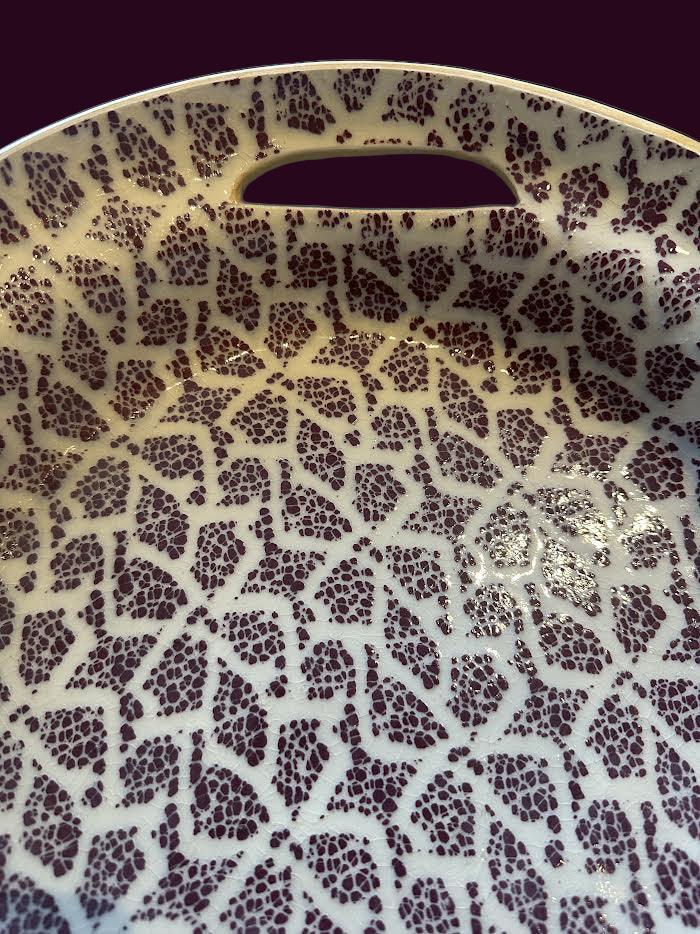 Terrafirma Utility Bowl Pinwheel Bordeaux - Marcel’s Culinary Experience