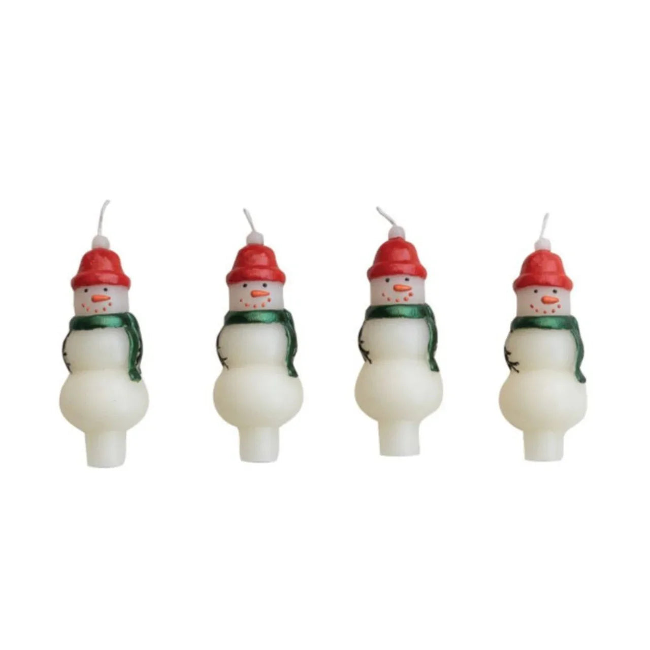 Snowman Shaped Bottle Taper Candles in Box, Set of 4 - Marcel’s Culinary Experience