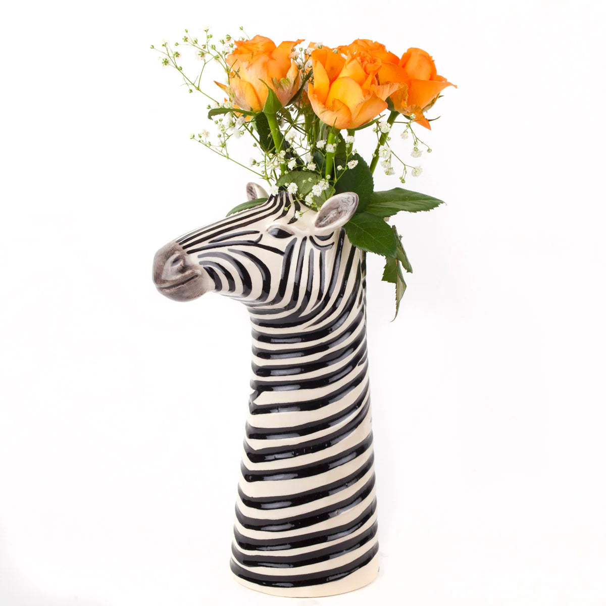 Quail Ceramics Zebra Flower Vase