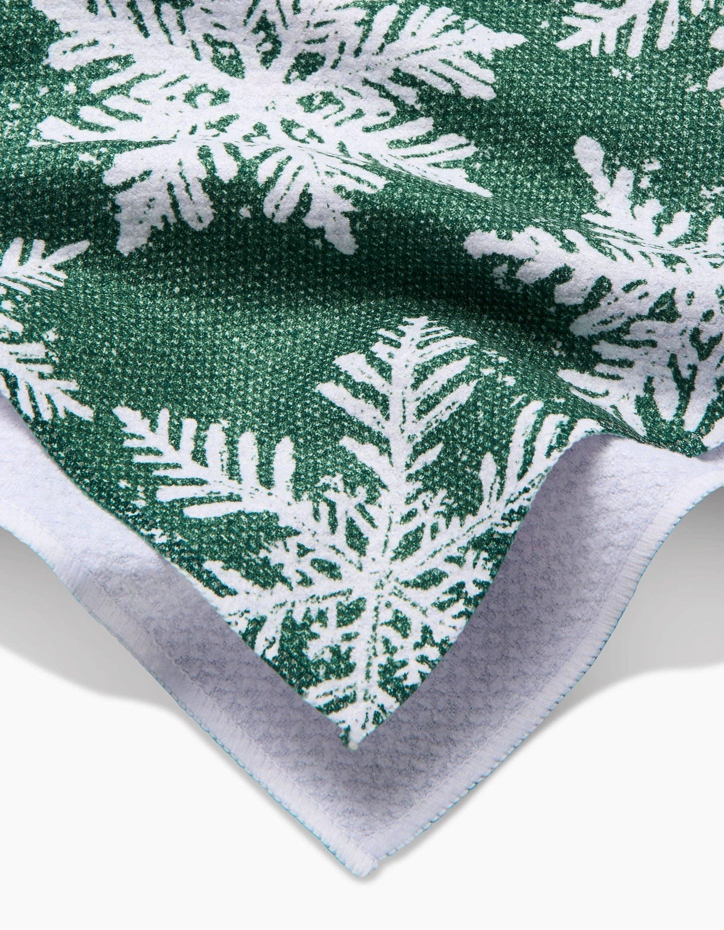 Geometry Snowy Days Green Tea Towel - Marcel’s Culinary Experience