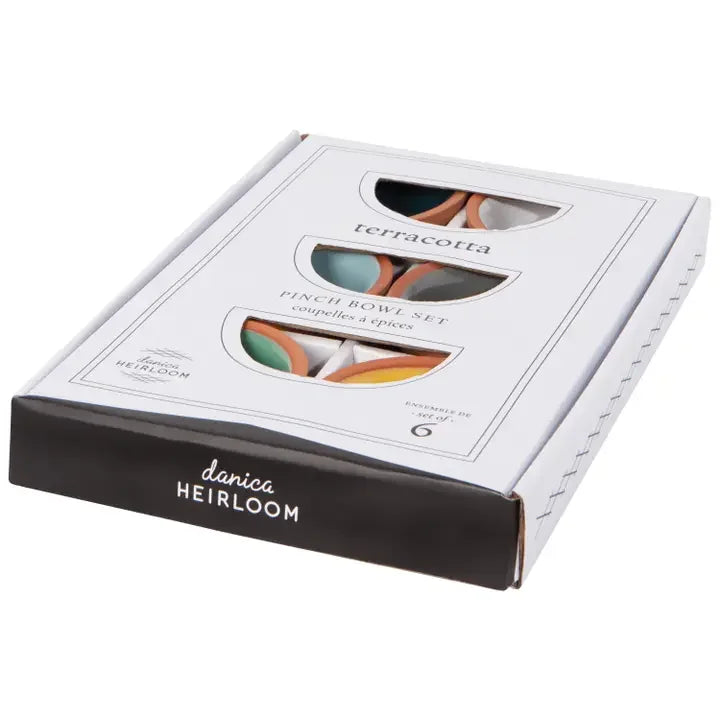 Danica Heirloom Sky Terracotta Pinch Bowls Set of 6 - Marcel’s Culinary Experience