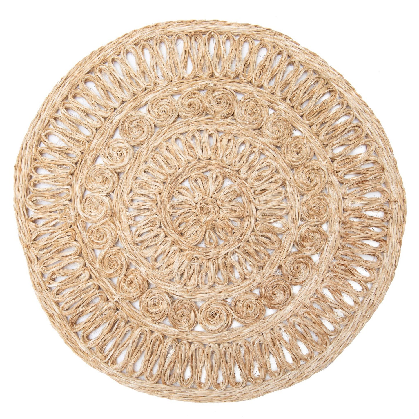 Circolo Abaca Natural 15" Round - Set of 4