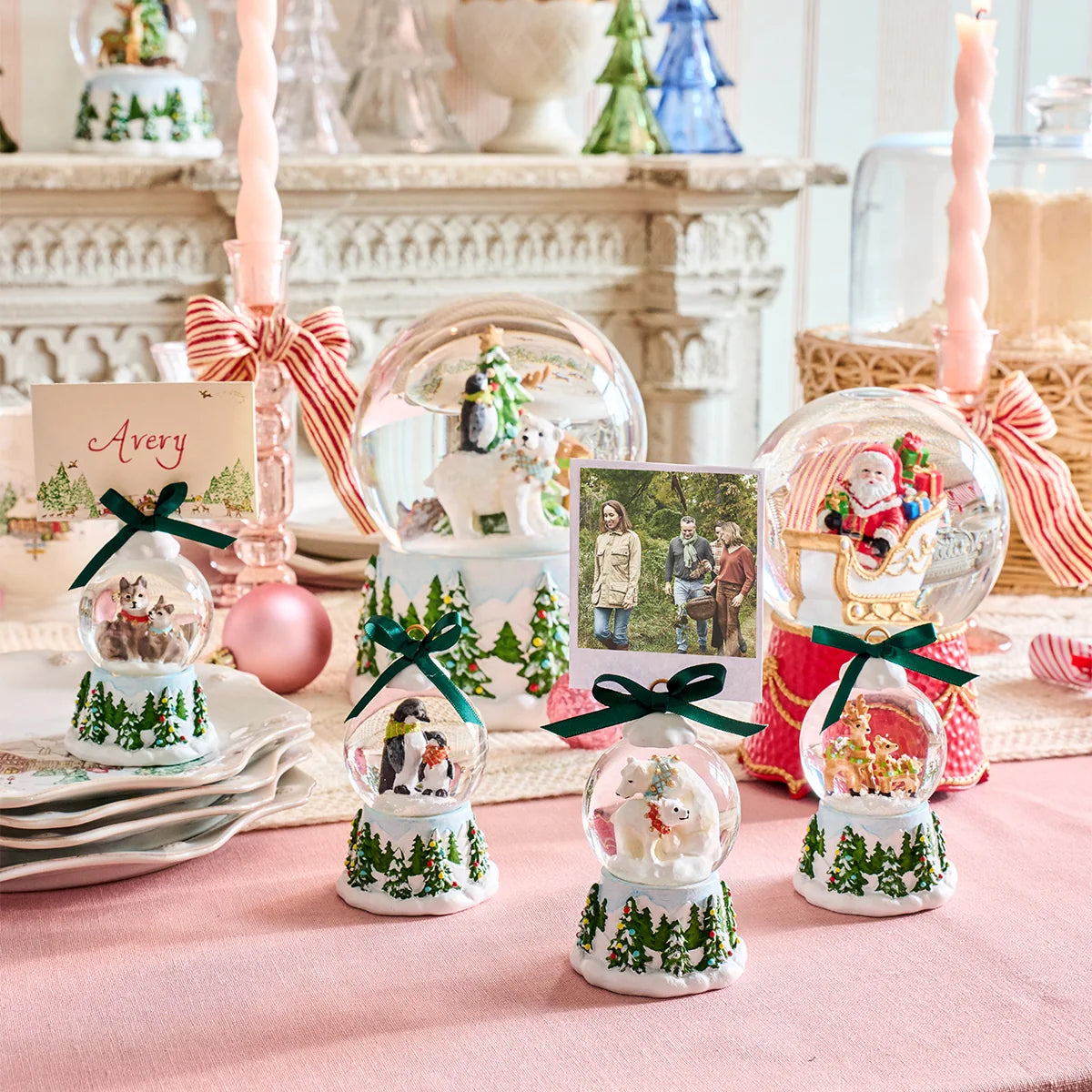 Juliska Berry & Thread North Pole Snow Globe Place Card Holders