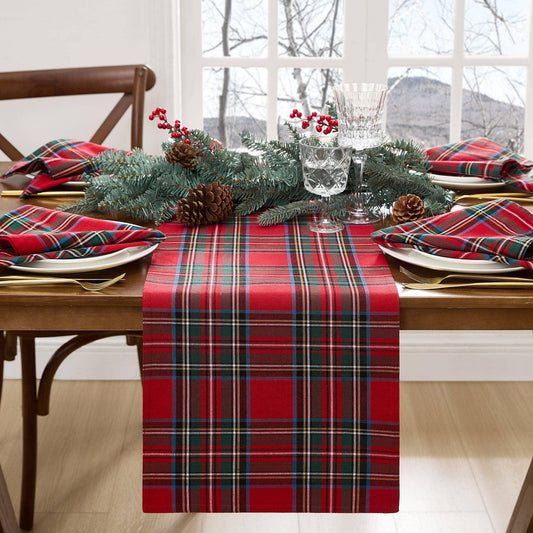 Stowe Tartan Holiday Plaid Cotton Christmas Table Runner - Marcel’s Culinary Experience