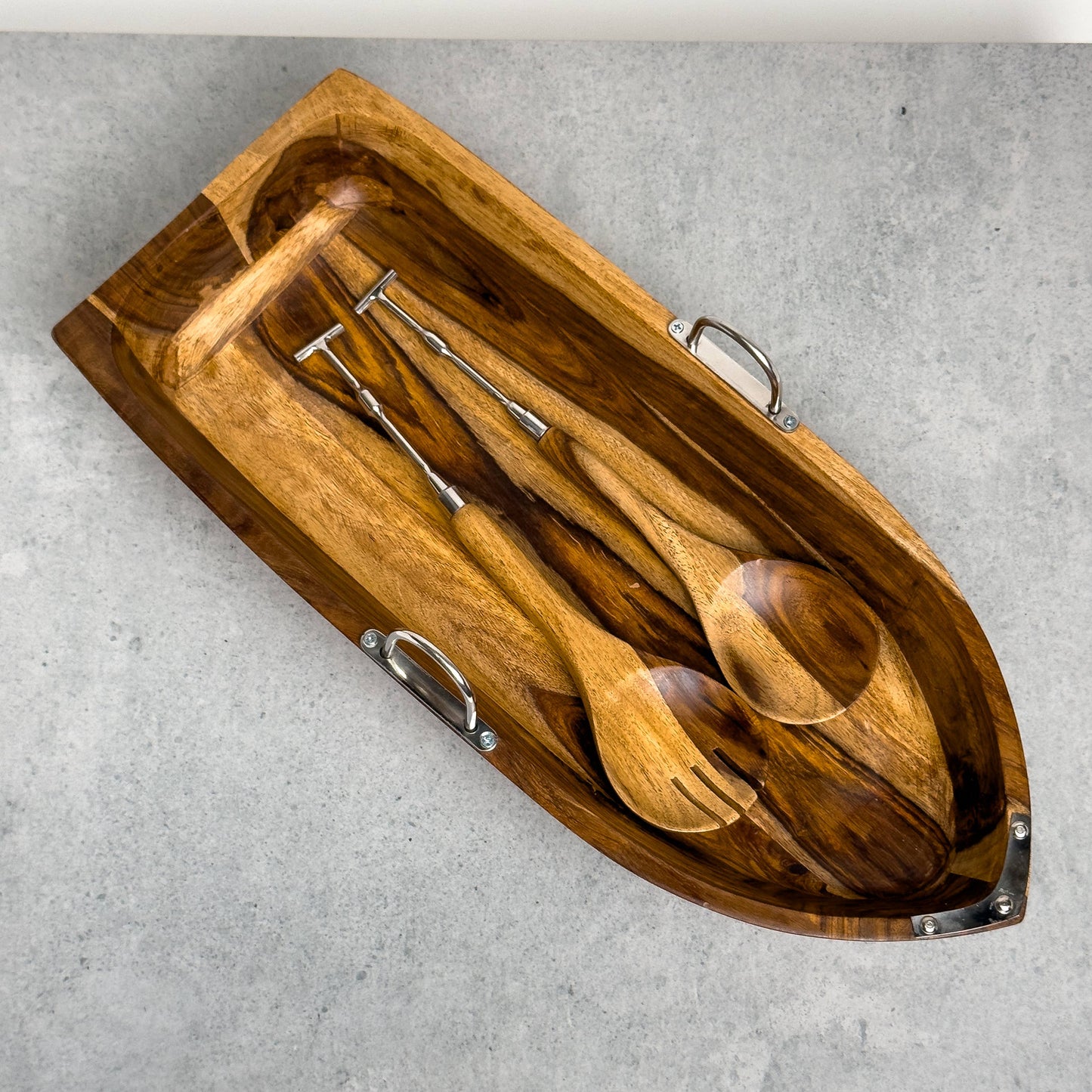 Rowboat Salad Bowl with Salad Servers