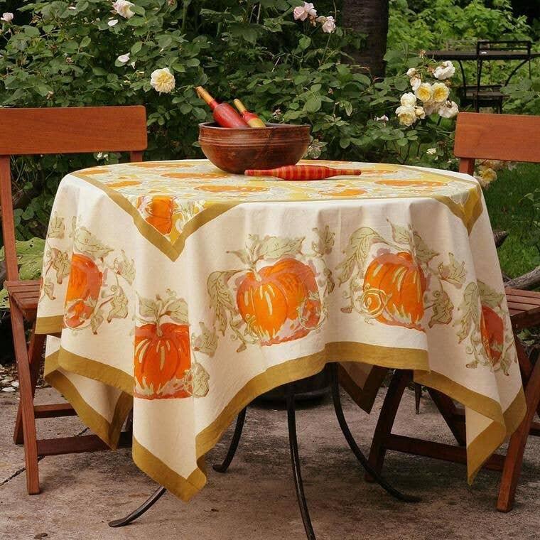 Pumpkin Orange & Mustard Tablecloths - Marcel’s Culinary Experience