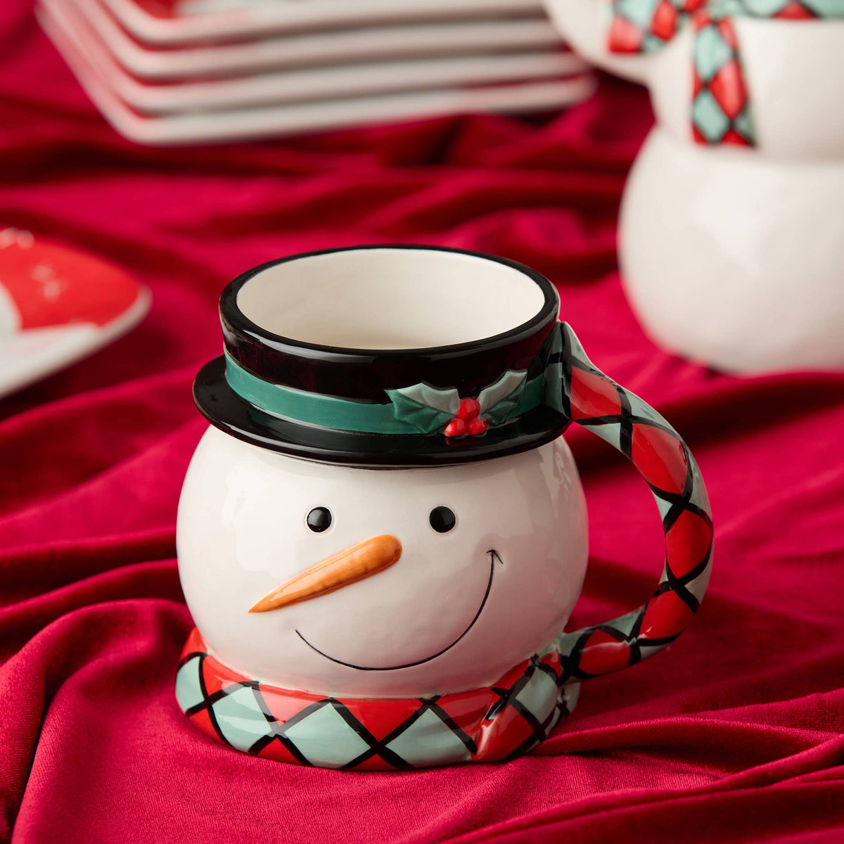 Christmas Whimsy Snowman 3-D Mug 18 oz.