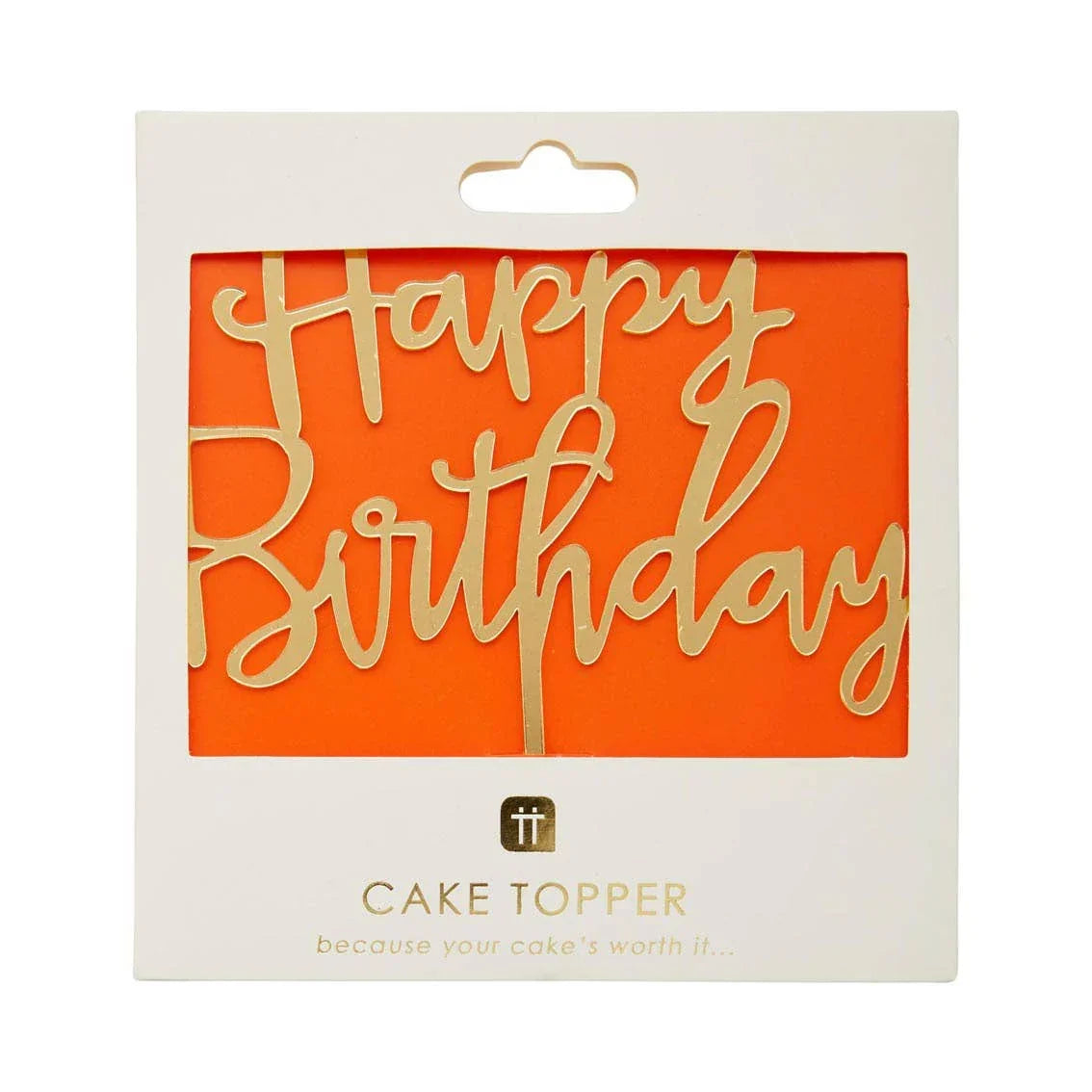 Gold Acrylic Happy Birthday Cake Topper - Marcel’s Culinary Experience
