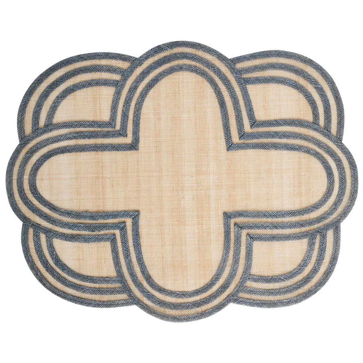 Juliska Scallop Stripe Woven Placemat - Chambray