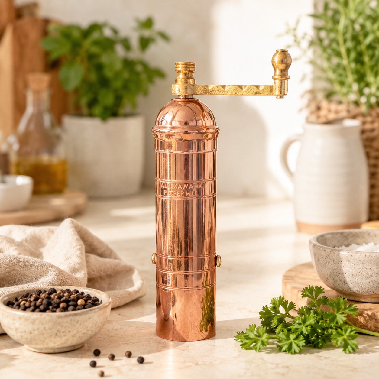 Small Copper Mill 7" Pepper Grinder