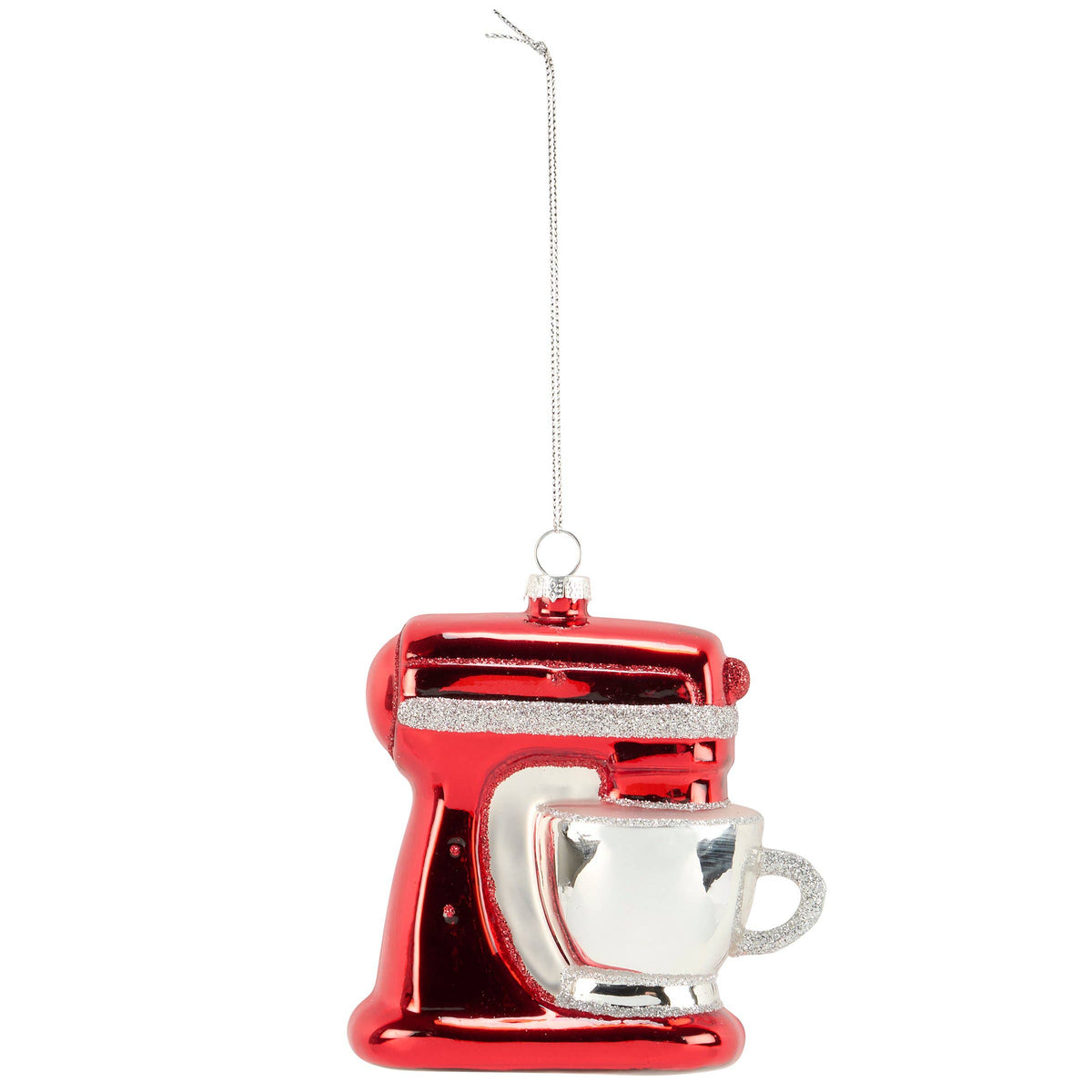 Stand Mixer Glass Christmas Ornament