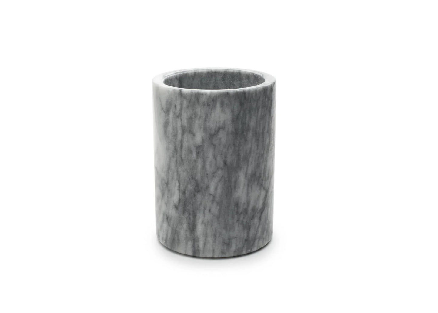 Marble Utensil Holder, White, 4.75" x 4.75" x 7" - Marcel’s Culinary Experience