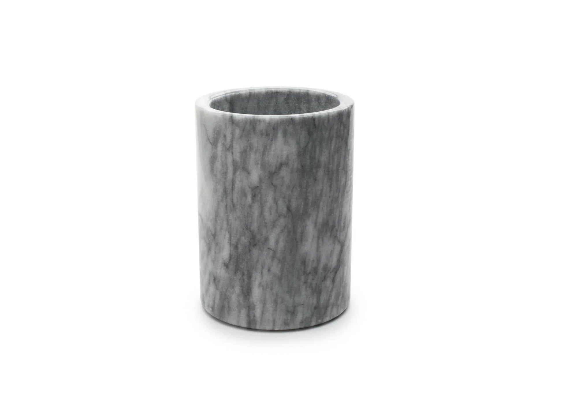 Marble Utensil Holder, White, 4.75" x 4.75" x 7" - Marcel’s Culinary Experience