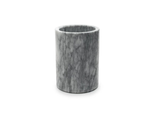 Marble Utensil Holder, White, 4.75" x 4.75" x 7" - Marcel’s Culinary Experience